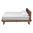 Bowery Hill Ash Walnut Finished Wood Queen Size Platform Bed
