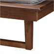 Bowery Hill Ash Walnut Finished Wood Queen Size Platform Bed