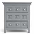 Bowery Hill Modern Wood Gray Nightstand with USB and Care Kit