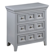 Bowery Hill Modern Wood Gray Nightstand with USB and Care Kit