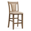 Bowery Hill Contemporary Wood Counter Stool in Natural (Set of 2)
