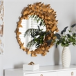 Bowery Hill Antique Goldleaf Metal Butterfly Accent Wall Mirror