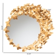 Bowery Hill Antique Goldleaf Metal Butterfly Accent Wall Mirror