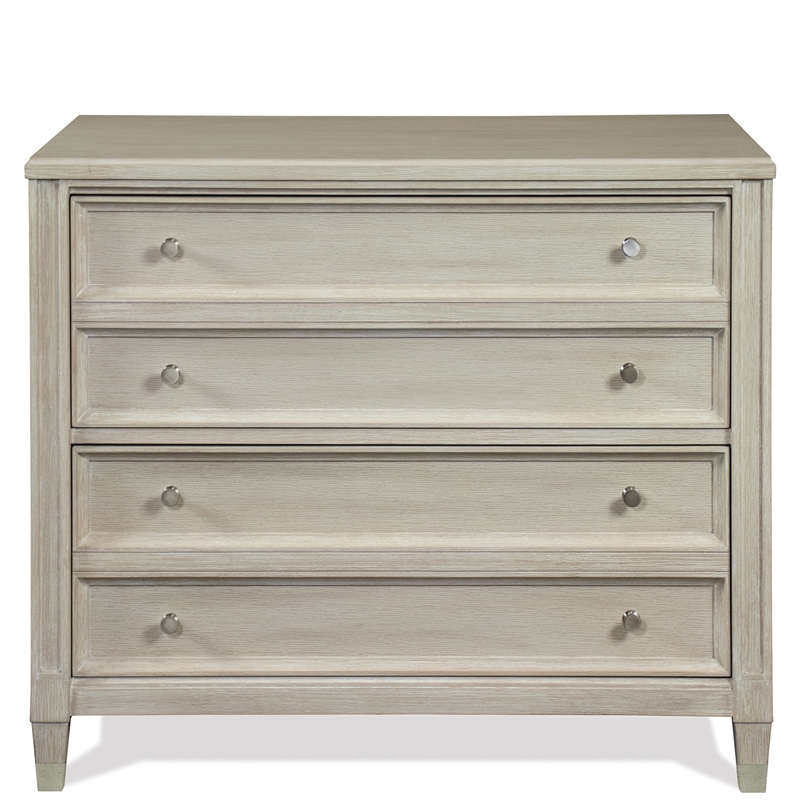 Bowery Hill Modern Wood Lateral File Cabinet in Champagne Beige