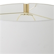 Bowery Hill 1-Light Contemporary Metal Floor Lamp in Black/Gold