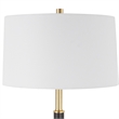 Bowery Hill 1-Light Contemporary Metal Floor Lamp in Black/Gold