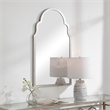 Bowery Hill Contemporary Iron Metal and MDF Mirror in Silver Finish