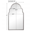 Bowery Hill Contemporary Iron Metal and MDF Mirror in Silver Finish