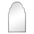 Bowery Hill Contemporary Iron Metal and MDF Mirror in Silver Finish