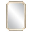 Bowery Hill Traditional Metal Mirror with Subtle Silver Highlights in Gold
