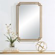 Bowery Hill Traditional Metal Mirror with Subtle Silver Highlights in Gold
