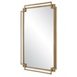 Bowery Hill Traditional Metal Mirror with Subtle Silver Highlights in Gold