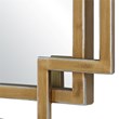 Bowery Hill Traditional Metal Mirror with Subtle Silver Highlights in Gold
