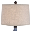 Bowery Hill Ceramic Blue Table Lamp Round 29.75