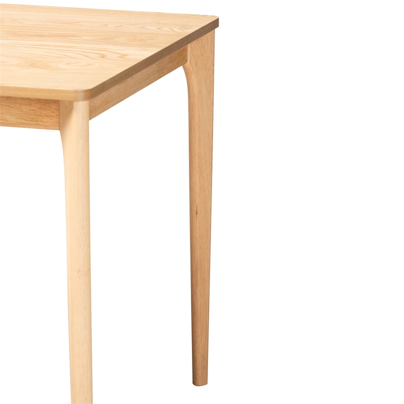 Bowery Hill Mid-Century Modern Natural Oak Finished Wood Dining Table