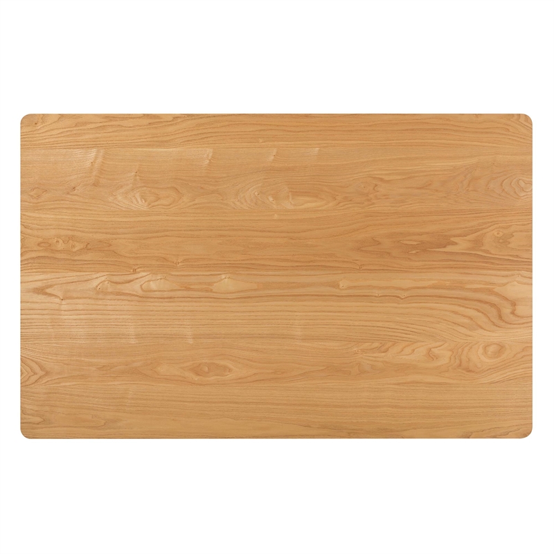 Bowery Hill Mid-Century Modern Natural Oak Finished Wood Dining Table