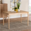 Bowery Hill Mid-Century Modern Natural Oak Finished Wood Dining Table