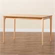 Bowery Hill Mid-Century Modern Natural Oak Finished Wood Dining Table