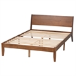 Bowery Hill Modern Wood Queen Size Platform Bed in Walnut Brown