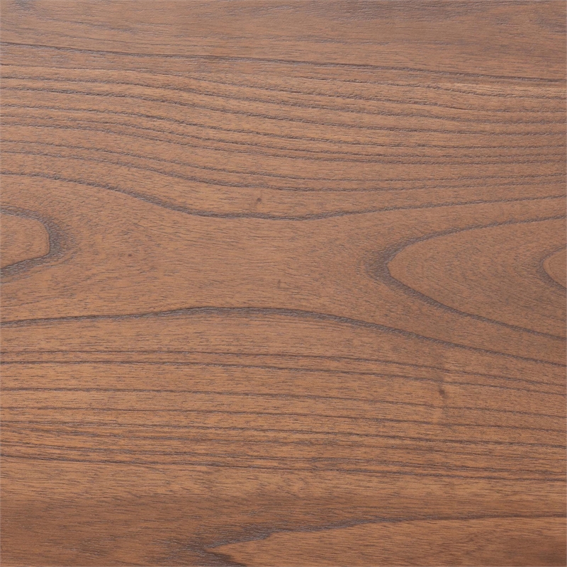 Bowery Hill Modern Wood Queen Size Platform Bed in Walnut Brown