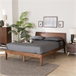 Bowery Hill Modern Wood Queen Size Platform Bed in Walnut Brown