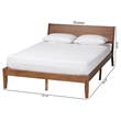Bowery Hill Modern Wood Queen Size Platform Bed in Walnut Brown
