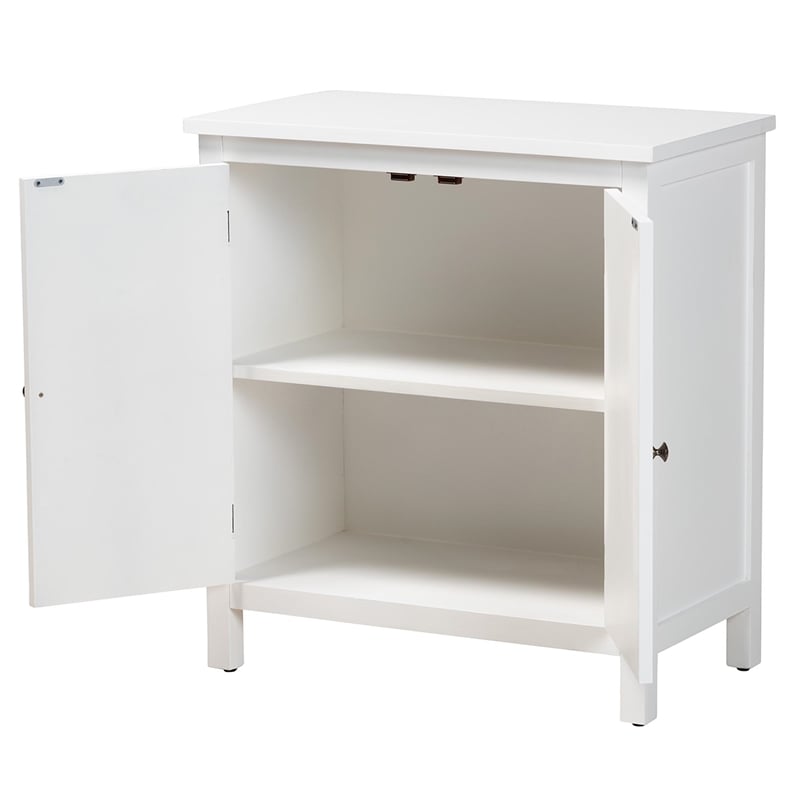 Bowery Hill Traditional White Finished Wood 2-Door Storage Cabinet