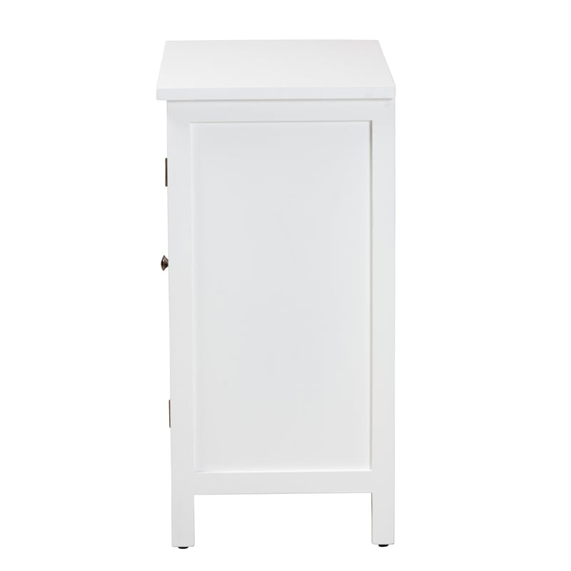 Bowery Hill Traditional White Finished Wood 2-Door Storage Cabinet