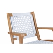 Bowery Hill Wood Hexagon Woven Rope Accent Chair Light Grey- Natural Finish