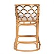 Bowery Hill Modern Bohemian Light Honey and Dark Brown Rattan Bar Stool