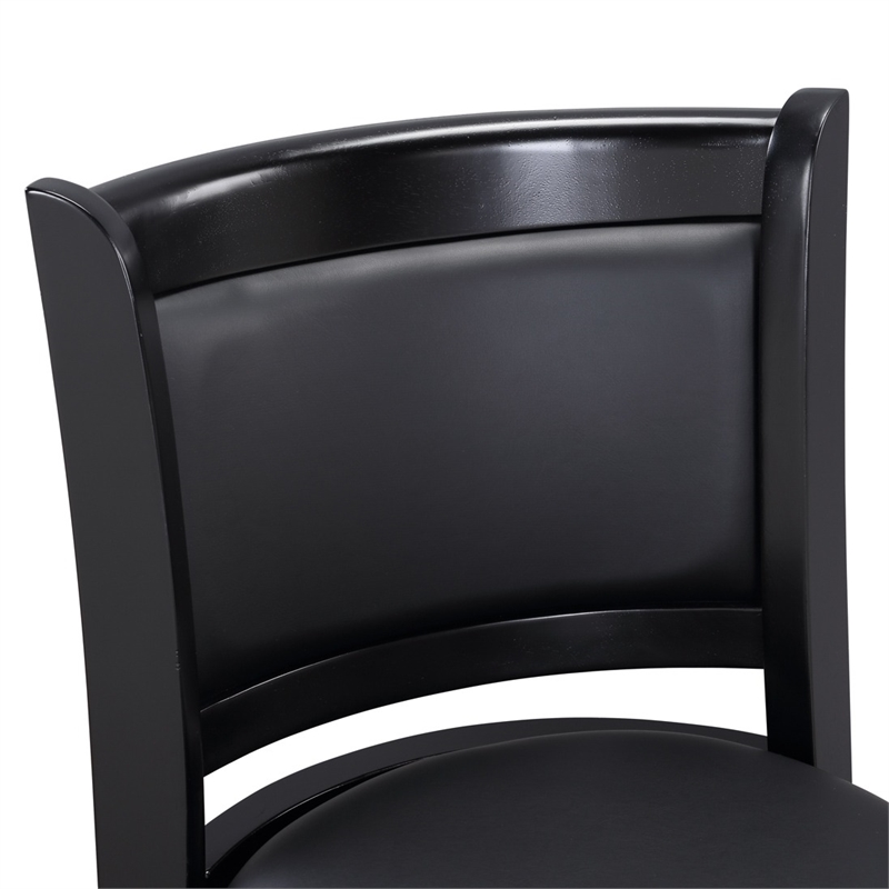 Bowery Hill Modern Counter Height Swivel Counter Stool - Black