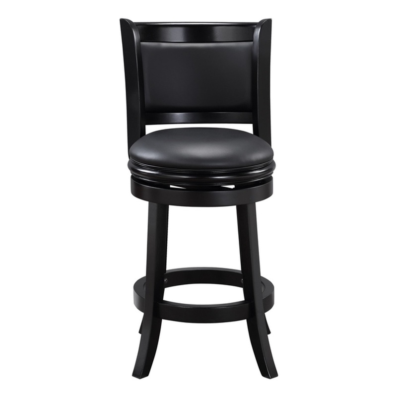 Bowery Hill Modern Counter Height Swivel Counter Stool - Black