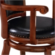Bowery Hill Modern / Contemporary Swivel Bar Stool - Black/Cherry