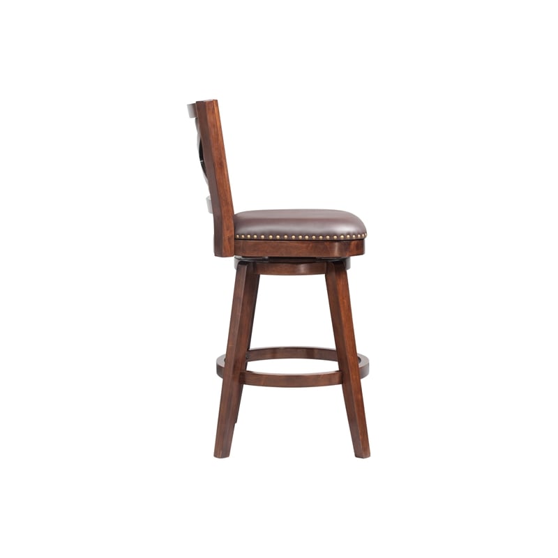 Bowery Hill Modern / Contemporary Swivel Bar Stool - Cappuccino