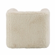 Bowery Hill Sand Fabric Upholstered Chair with Swivel in Beige