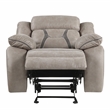 Bowery Hill Modern / Contemporary Manual Leatherette Recliner in Gray