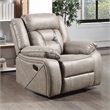 Bowery Hill Modern / Contemporary Manual Leatherette Recliner in Gray