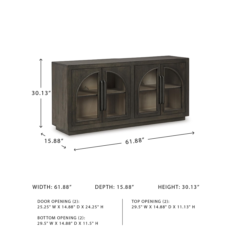 Bowery Hill Modern / Contemporary Grayish Brown Accent Cabinet
