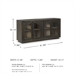 Bowery Hill Modern / Contemporary Grayish Brown Accent Cabinet