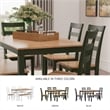 Bowery Hill Modern Natural & Green Dining Table Set - Set of 6