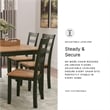 Bowery Hill Modern Natural & Green Dining Table Set - Set of 6