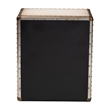 Bowery Hill Contemporary Vintage White Canvas 3-Drawer End Table