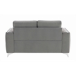 Bowery Hill Contemporary Velvet Upholstered Loveseat in Gray