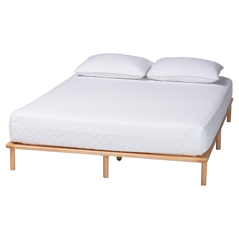 Bowery Hill Modern / Contemporary Japandi Queen Size Bed Frame