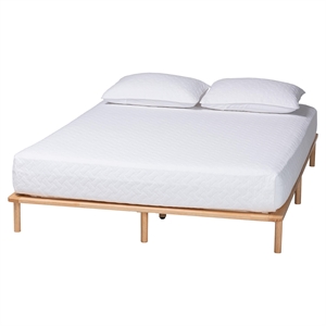 bowery hill modern / contemporary japandi queen size bed frame