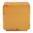 Bowery Hill Modern Natural Real Burl Wood 3-Drawer Nightstand