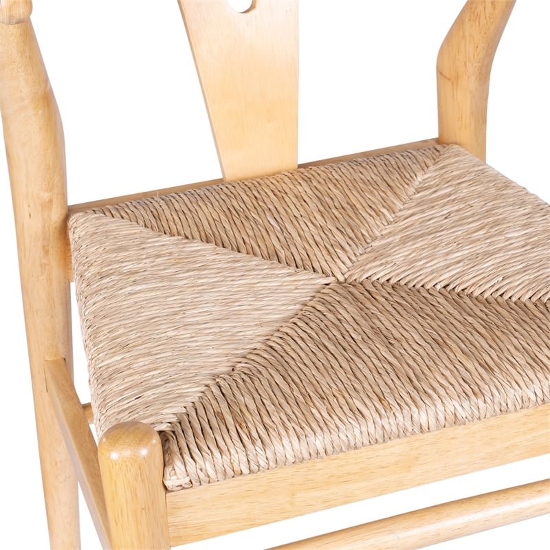 Bowery Hill Modern Dining Chairs - Set of 2 - Natural Finish