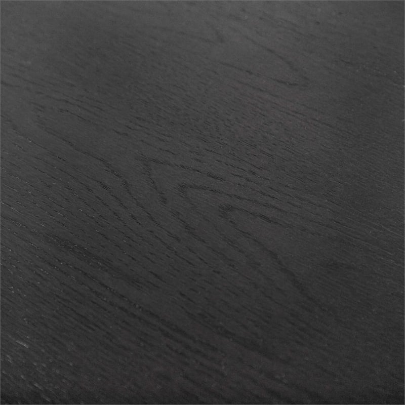 Bowery Hill Contemporary Wood Rectangular Dining Table in Black