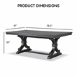 Bowery Hill Contemporary Wood Rectangular Dining Table in Black