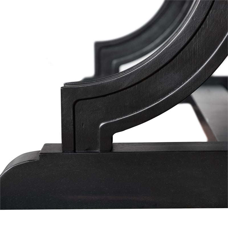 Bowery Hill Contemporary Wood Rectangular Dining Table in Black